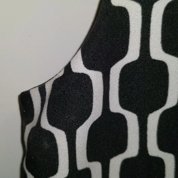 CB Established Women's Size 15 Geometric Print One Piece Lined Career Wear Dress - Picture 9 of 16